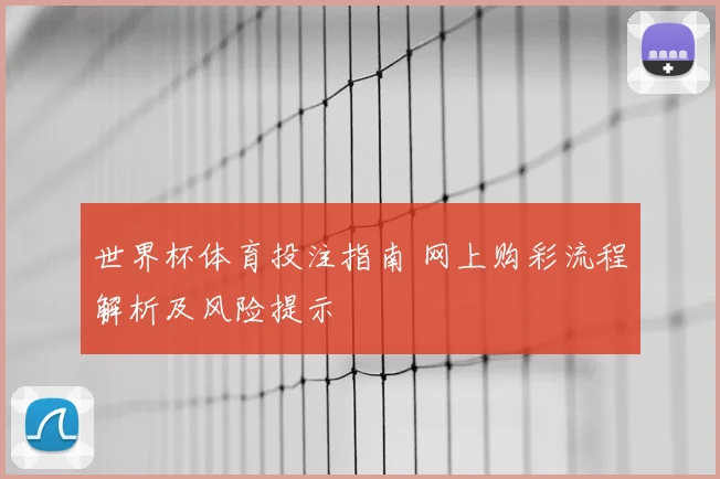 世界杯体育投注指南 网上购彩流程解析及风险提示